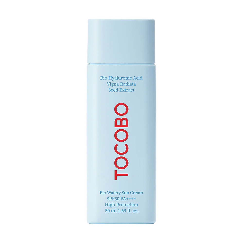 TOCOBO Bio Watery Sun Cream SPF50+ PA++++: Protección Solar Vegana, Hidratación Ligera y Acabado Invisible